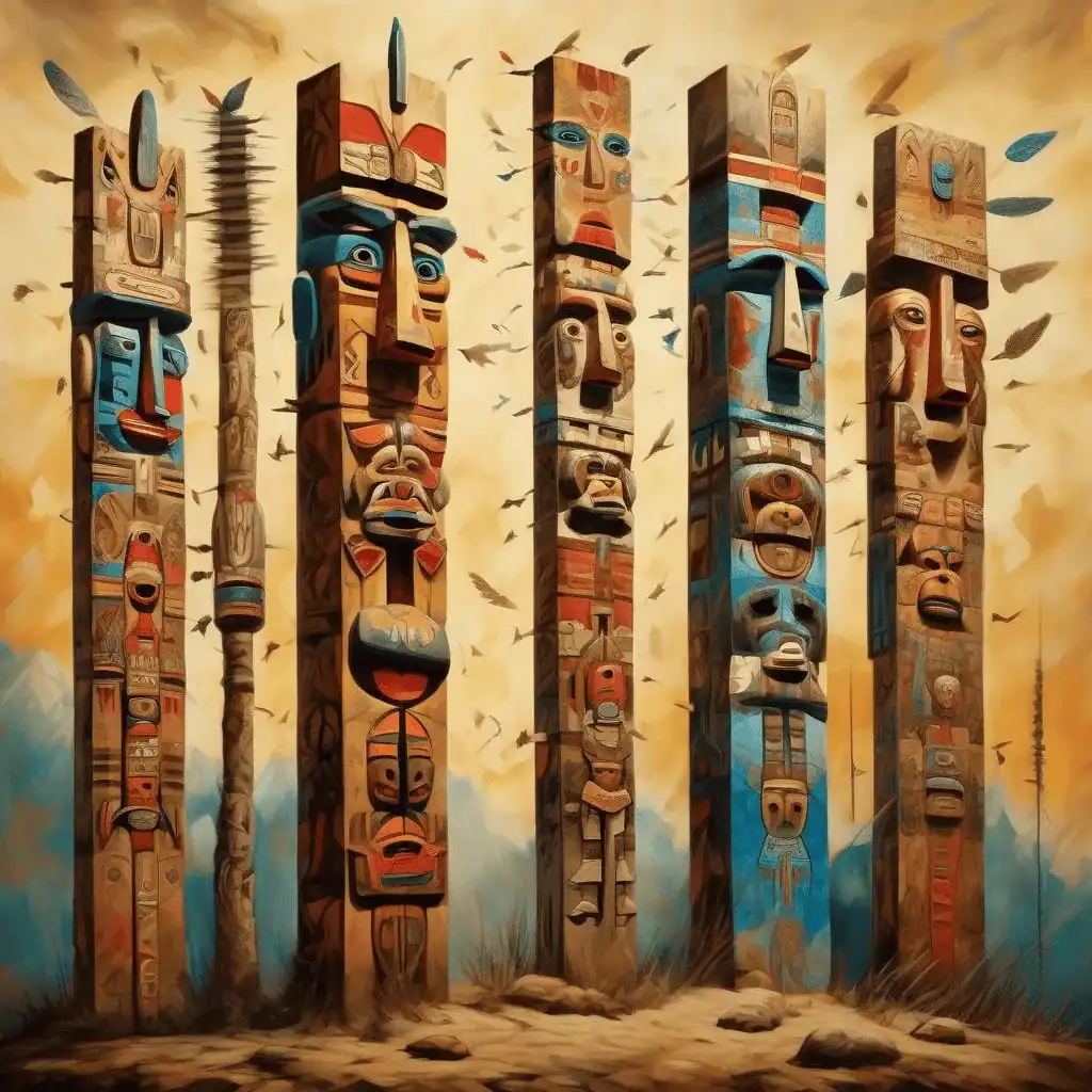 Panel 10. Totem Poles – The Epic of American Civilization